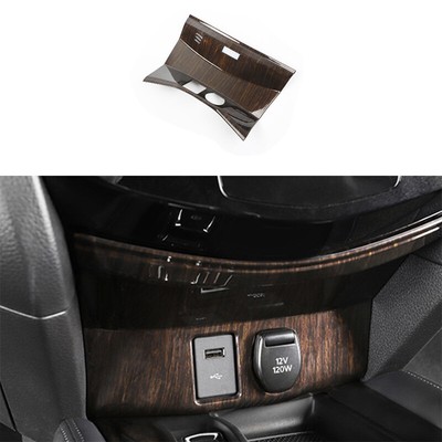 For Nissan X-TRAIL Rogue 14-20 Brown Wood Grain Console Cigarette Lighter  Panel