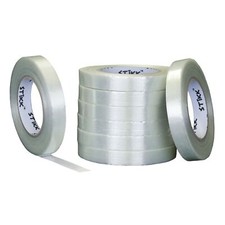 8 pack 3/4" .75 inch x 60 yard 19mm x 55m 5 Mils Thick STIKK Filament Tape
