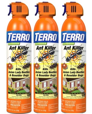 3 ~ Terro Outdoor Ant Killer Kills Asian Lady Beetles & Bocelder Bugs 1lb 3oz