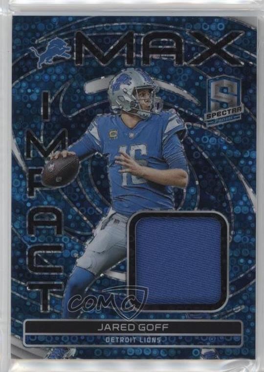 2023 Panini Spectra Max Impact Neon Blue Prizm 22/60 Jared Goff #MI-JGO 15g5