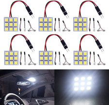 6-Pack Cool White 5050 9SMD Led Panel Dome Light Auto Car Reading Interior Lamp