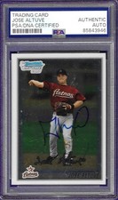 JOSE ALTUVE SIGNED 2010 BOWMAN CHROME ROOKIE CARD #BCP137 PSA DNA AUTOGRAPH AUTO. rookie card picture