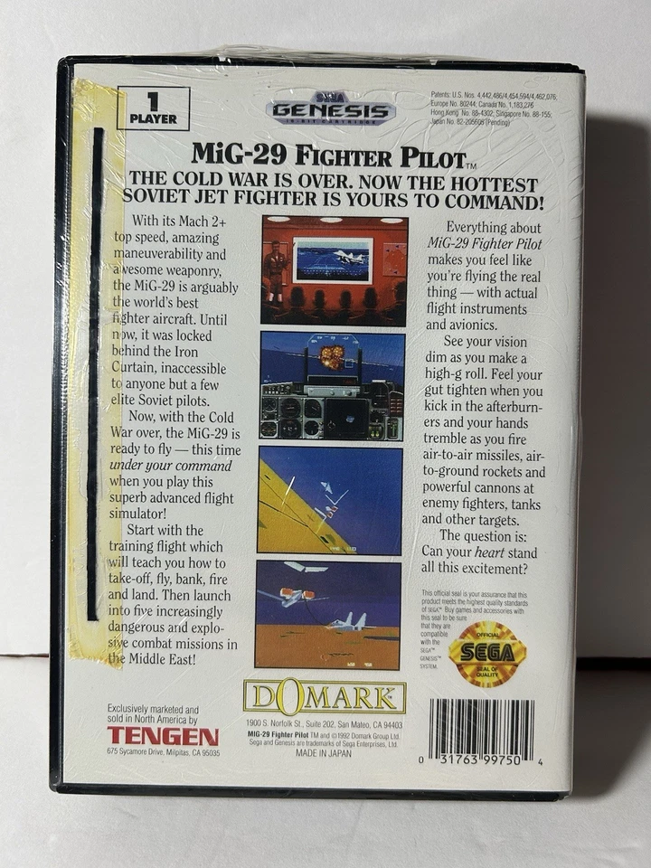 BRAND NEW SEALED 1992 Sega Genesis MiG-29 Fighter Pilot SIB - Image 3 of 4
