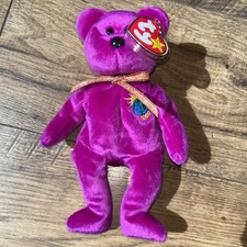 Ty Beanie Babies Millennium Bear Plush Toy - Purple