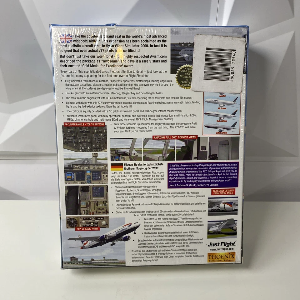 777-200 Professional for Microsoft Flight Simulator 2000 PC CD-ROM Big Box - Image 3 of 4
