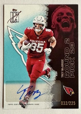 2025 Topps Signature Class Chrome  Trey McBride #1 Auto Aqua  /225