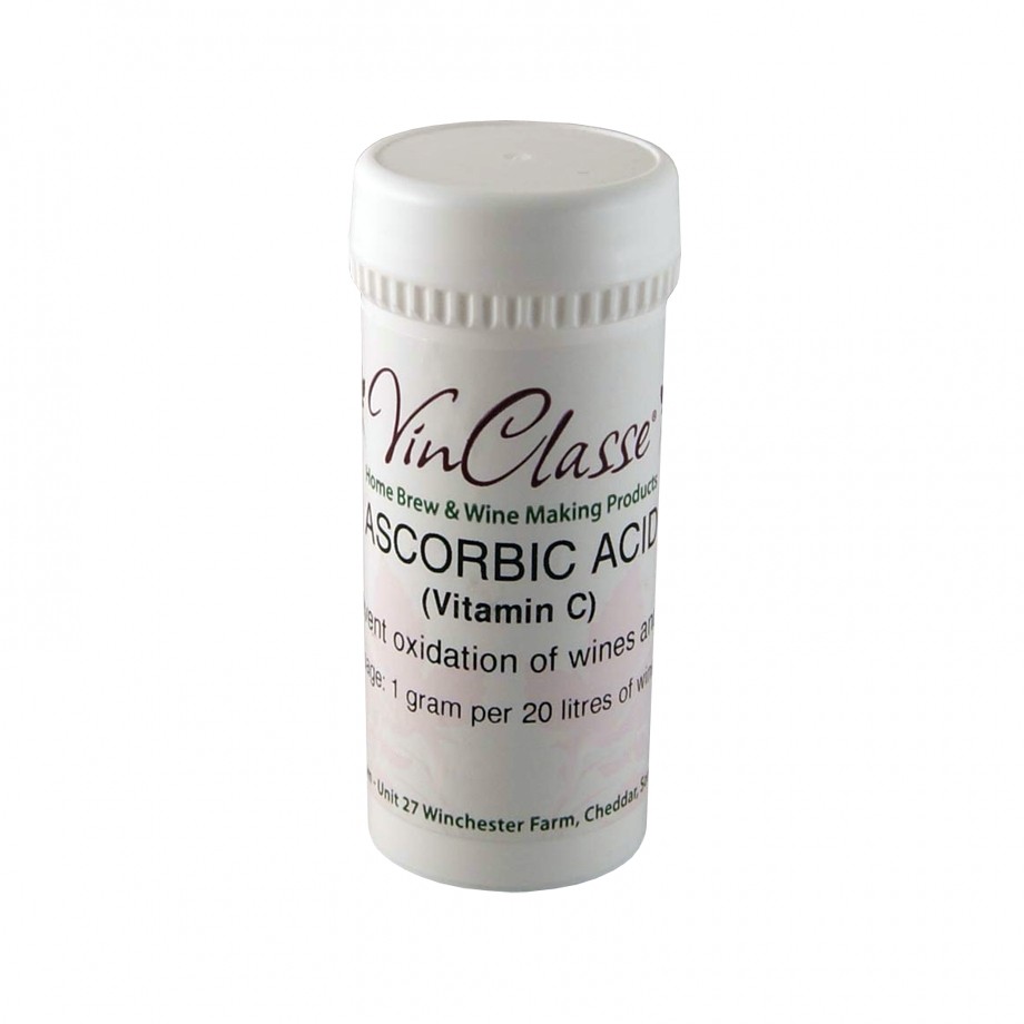 Ascorbic Acid Food Grade - For Homebrew Cider And Winemaking - Vinclasse - 50g