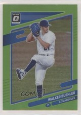 2021 Panini Donruss Optic Lime Green Prizm Walker Buehler #126 0b3
