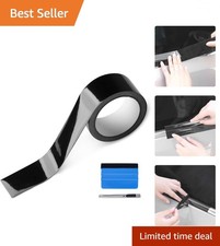 2" x 30 Ft High Gloss Vinyl Tape for Black Out Chrome Delete Window Trim