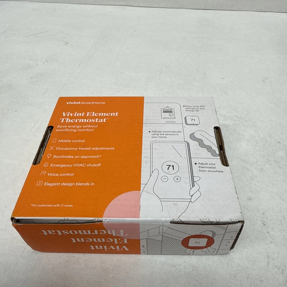 Vivint Element Smart Home Thermostat V2 (VS-ELEM02-001) - Brand New - Image 4 of 4