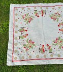 Antique Norwegian Swedish Rice Pudding Tomte Gnome Cat Christmas Tablecloth 49" — photo 4