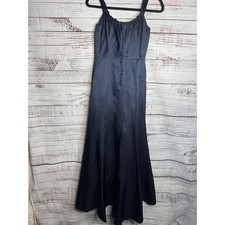 Vera Wang Navy Satin Evening Gown – Size 12 – Elegant Formal Maxi Dress