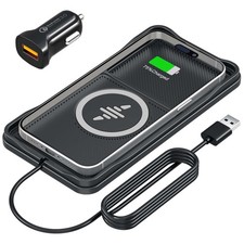 Wireless Car Charger Pad with 20W Car Adapter, 15W Fast Wireless Charging Pad...