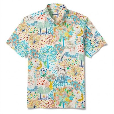 Easter Day Men's Rabbit Hawaiian Shirt Short Sleeve
