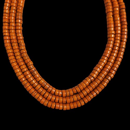 Vintage necklace authentic 19th C Konyak large glass bead necklace Nagaland - Picture 4 of 5