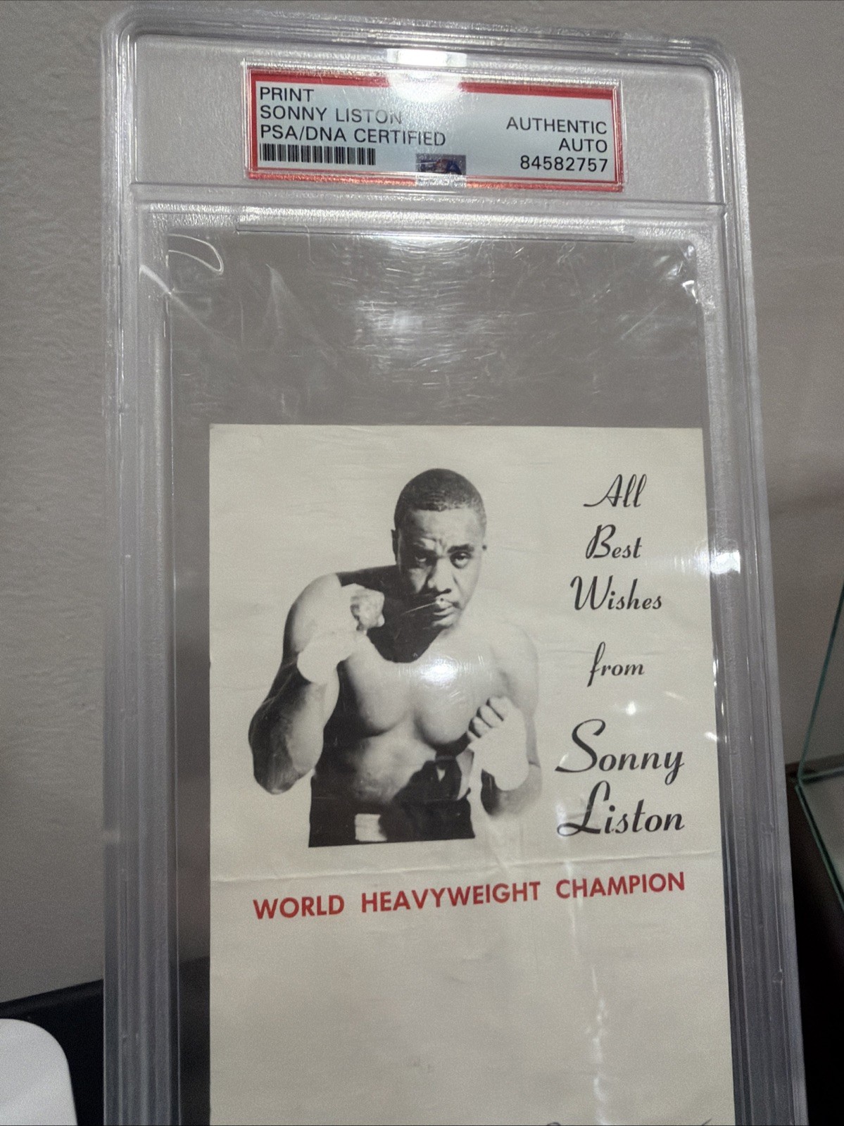 Sonny Liston Autograph Card, Signed 1962-1964. Auto Boxing Rare Legend Psa Slab view 9