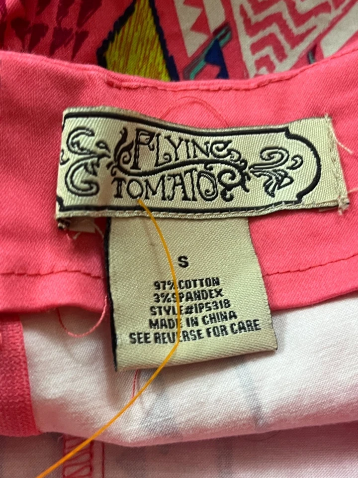 Pantalones Cortos Flying Tomato Mujeres Pequeños Cintura Alta Colorido Festival Azteca Suroeste Foto 3 de 4