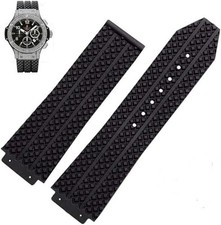 REPLACEMENT 24MM RUBBER BAND STRAP CLASP FIT HUBLOT H BIG BANG 44- 45MM BLACK