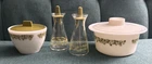 Vtg Pyrex Corelle Spring Blossom Crazy Daisy Green Salt & Pepper Butter Sugar