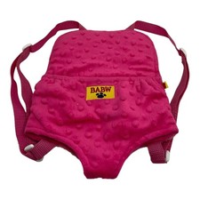    Build A Bear BAB Plush Backpack Carrier Pink Hearts Adjustable Straps EUC -E3
