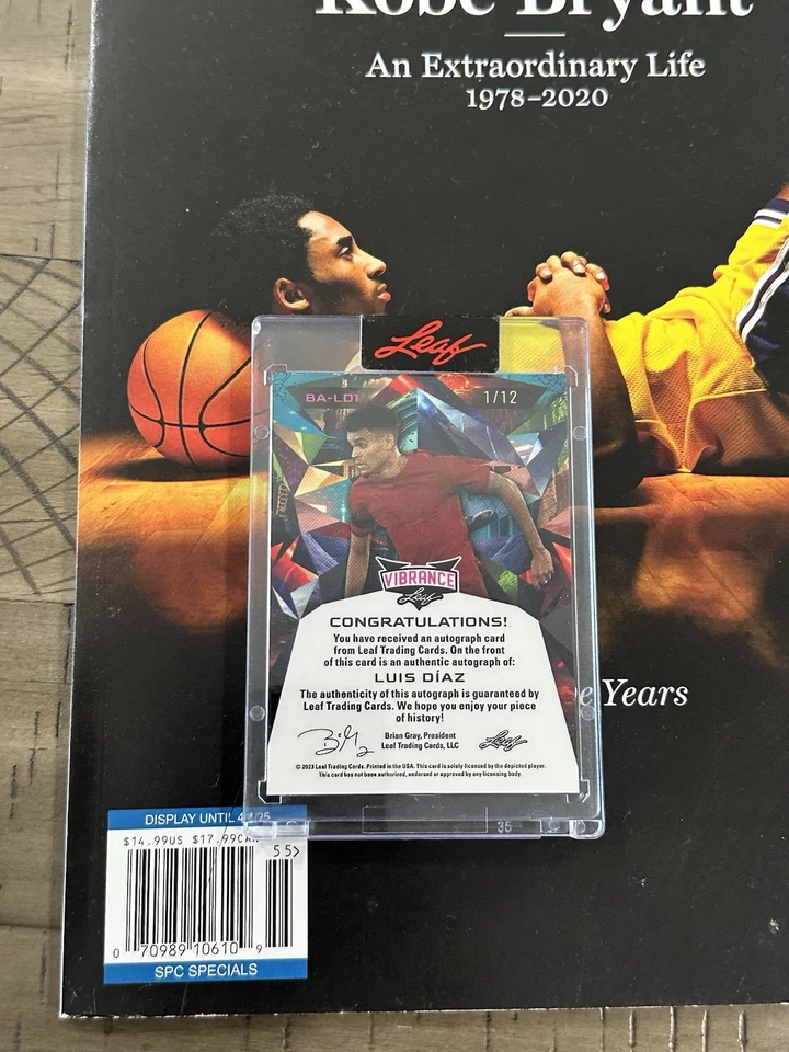 Luis Diaz Autograph Card Leaf Vibrance BA-LD1 Serial Numbered 1/12. First Print! - Image 2 of 4