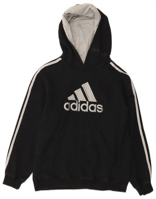 Adidas Mädchen Grafik Hoodie Pullover 11-12 Jahre schwarz Baumwolle KT19