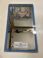 Coleman Texas Price Paint & Body Advertising Mirror 12&rdquo; x 22&rdquo; Vintage