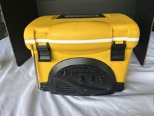 Mini Cooler in Yellow with AM/FM Battery Operated Radio. Good Condition
