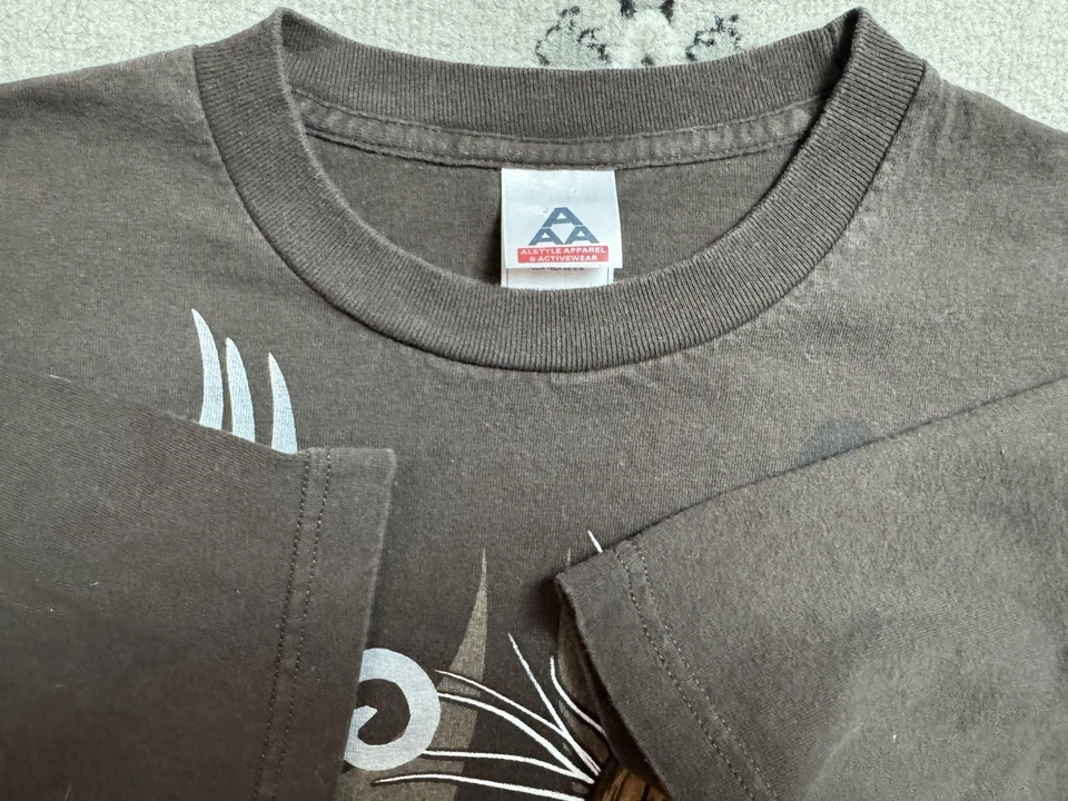 Camisa Tigre Tribal Animal Planet Vintage XL y2k Grunge camiseta natural marrón Foto 3 de 4