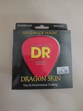 DR Handmade Dragon Skin Coated Acoustic Guitar Strings DSA-11; gauges 11-50