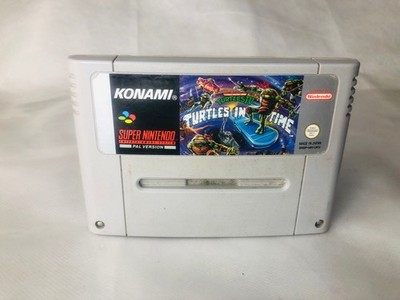 Videospiel Turtles In Time TMHT TMNT SNES Super Nintendo Cart Obly Vintage