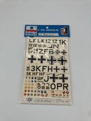Vintage ESCI Decals 52 1/72 1/35 Germany JU.52 Junkers New In Package