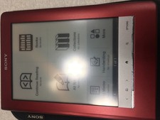 Sony Reader PRS-600 Touch Edition Electronic Book / Red Rare Tested .