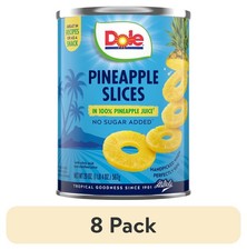  8 pack Dole Pineapple Slices in 100 Pineapple Juice, 20 oz Can