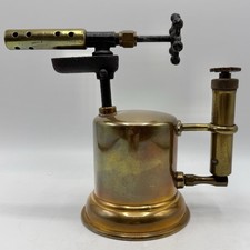 Antique Decorative Brass Gasoline Blow Torch Otto Bernz Co. Newark NJ /cb