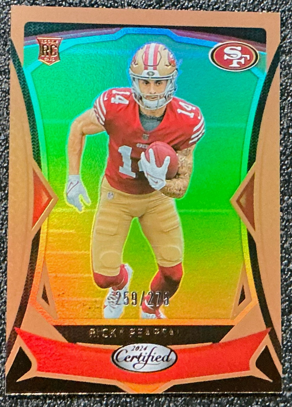 Ricky Pearsall 2024 Panini Certified #122 Bronze Mirror /275 (RC) 49ers
