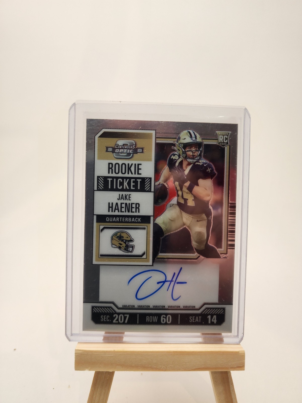 Jake Haener 2023 Contenders Optic - #113 Rookie Ticket RPS Auto Variation!