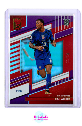 HAJI WRIGHT PANINI 196 2022-2023 PANINI DONRUSS ELITE FIFA SOCCER ROOKIE /15 EN