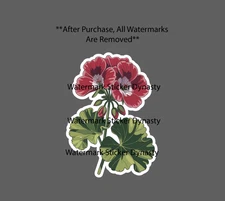 Geranium Sticker Waterproof Decal Flower Floral Outdoor Nature Gift Home NEW