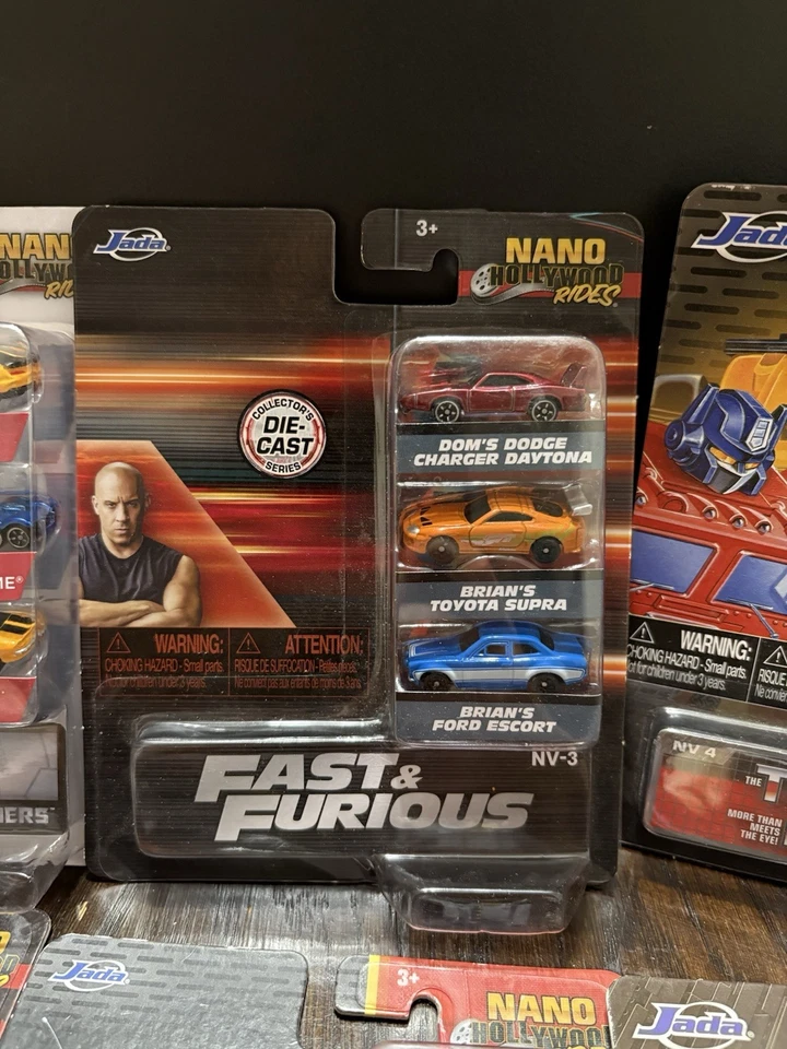 Jada Nano Hollywood Rides Lot Of 6 Transformers GI Joe Fast and furious Jurassic - Image 3 of 4