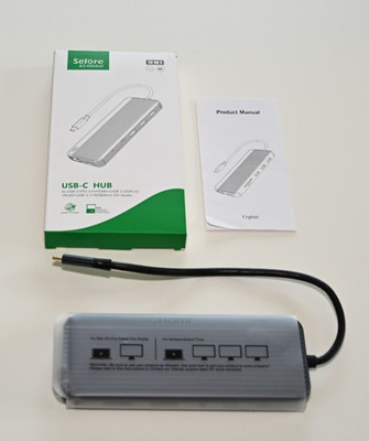Selore USB-C Docking 12 in 1 Station,  Dual DP, HDMI, 2*USB 3.1, 100W PD NEU