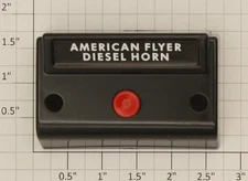 American Flyer XA10961-T S Scale Black "Diesel Horn" Control Button