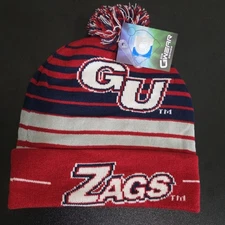GU Gonzaga Bulldogs Beanie Red Blue Gray Winter Hat Zags