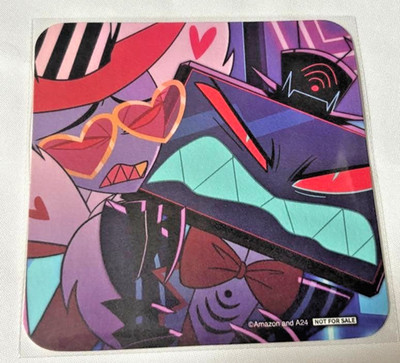 Helluva Boss Hazbin Hotel Cafe Vox Valentino Bonus Coaster SMILE