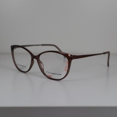 Stepper SI-30192 F130 Brown Full Rim Titanium Eyeglasses Frames 52-13-130mm