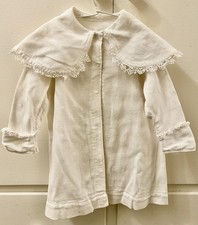 Antique 1900  s Corduroy  Lace Baby Dress Christening Baptism Gown