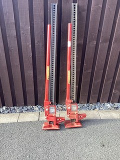 CLARKE 48” FARM JACKS X TWO NUMBER VERY GOOD CONDITION COLLECTION ONLY.