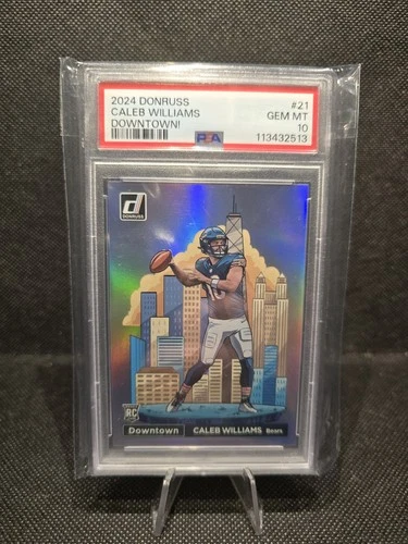 2024 Donruss Downtown Regular #21 Caleb Williams RC Rookie SP PSA 10 GEM Bears