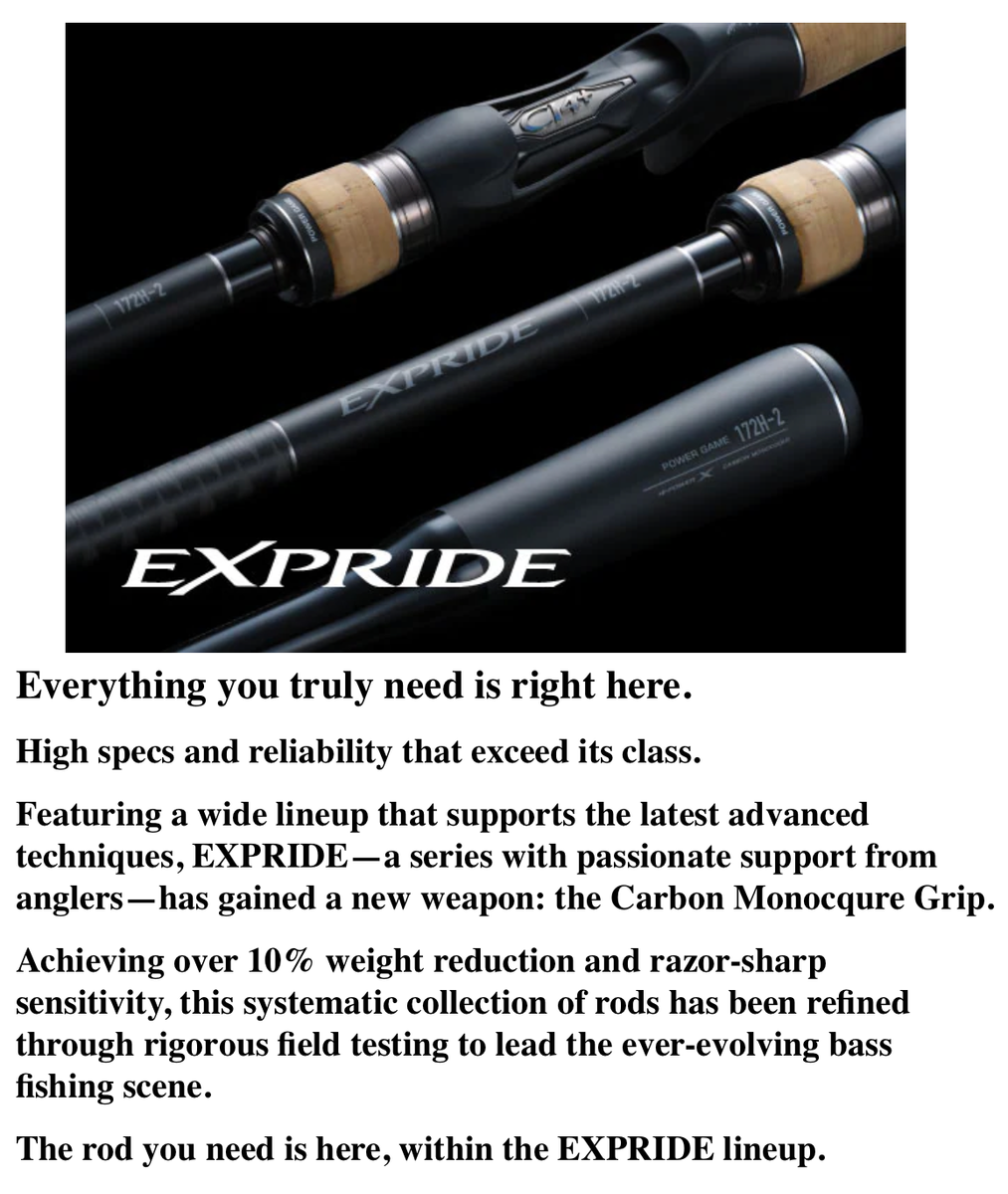 【美品】 SHIMANO 22EXPRIDE 265ML-2 Shimano 22 EXPRIDE 265ML-2 Bass Spinning rod 2pcs From Stylish