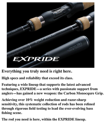 【美品】 SHIMANO 22EXPRIDE 265ML-2 Shimano 22 EXPRIDE 265ML-2 Bass Spinning rod 2pcs From Stylish